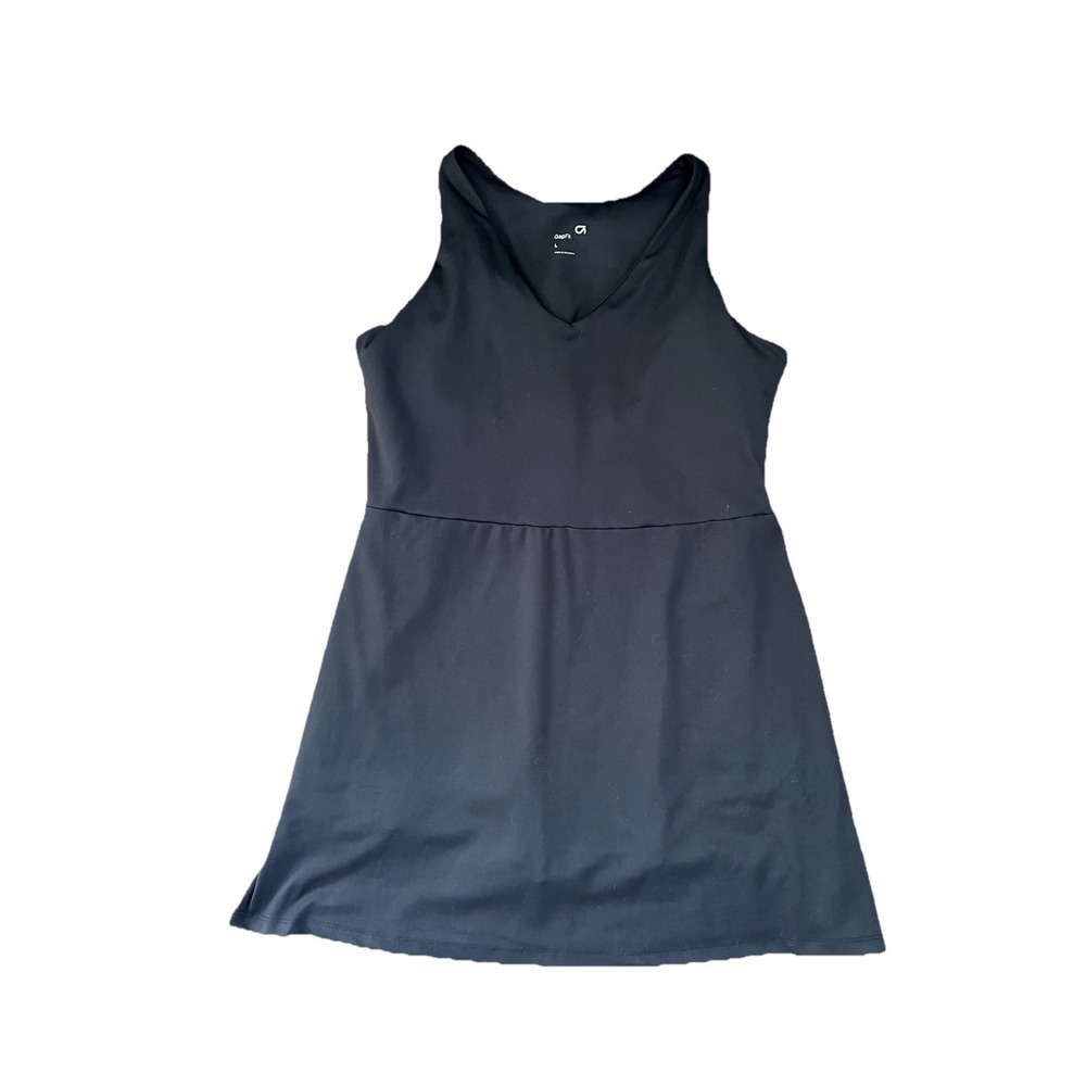 Gap Fit Active Wear Black‎ Dress Built-In Shorts Performance Wear Pocket Large